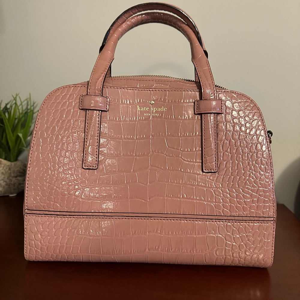 Kate Spade Pink Croc-Embossed Women's Bag